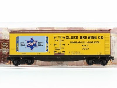 N Scale Micro-Trains MTL 04900660 NRCC Gluek Brewing Co. 40' Wood Reefer #3353 - Image 1 of 4