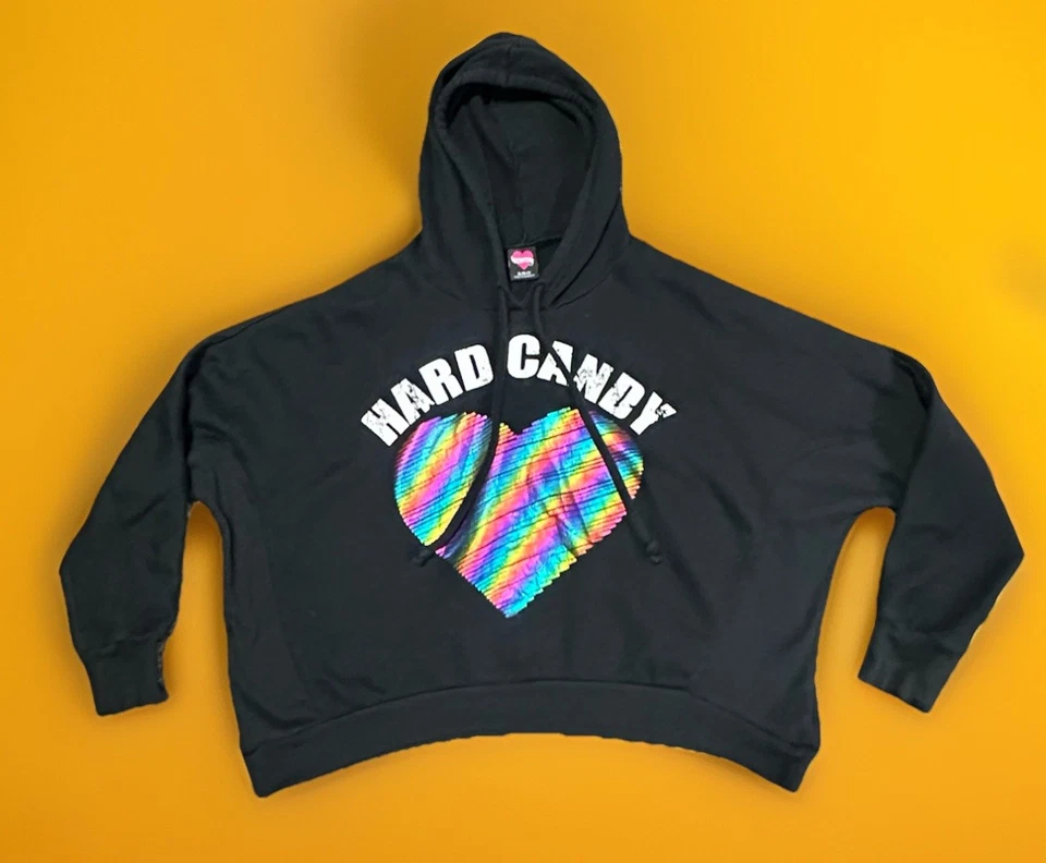 Sudadera con Capucha Hard Candy Arco Iris Gráfico Pullover Sudadera XL (15-17) para Niñas Foto 1 de 4