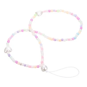 Perlen Telefonkette Fräulein Perlenbesetztes Handyband Armband Riemen - Photo 1 sur 12