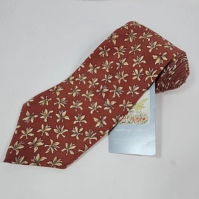 Corbata de seda de colección J Garcia colección 10 paisaje con ojo 54"x3,75 EE. UU. NUEVA CON ETIQUETAS  Foto 1 de 4