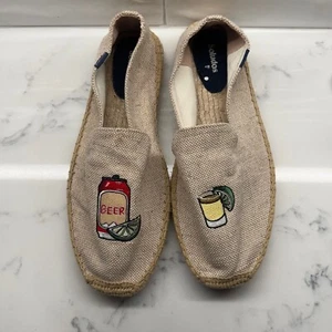 Soludos Hombres Beer Shot Zapatillas para Fumar Zapatos Hombres 11.5 Alpargata Mocasín Sin Cordones - Imagen 1 de 9