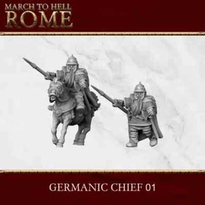 Ancien battle Figurines Tribus Germanique Chefs - Foto 1 di 1