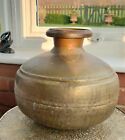 Very Large Antique Brass Indian Water Pot, Lota - Hand Wrought