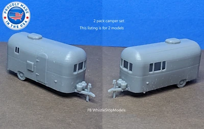 Z Scale Airstream Camper set of 2 - Image 1 of 4