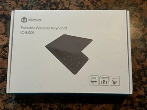 iClever IC-BK06 SE Foldable Wireless Bluetooth Keyboard Space Grey - Picture 1 of 2