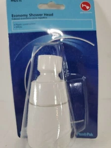 Economy Shower Head White Plastic PP825-15 Keeney - Picture 1 of 5