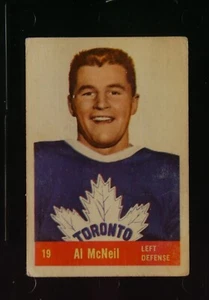 1957-58 Parkhurst #19 AL McNEIL ROOKIE CARD TORONTO MAPLE LEAFS - Bild 1 von 2
