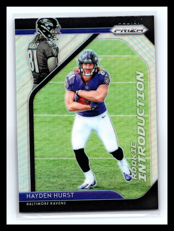 🏈 HAYDEN HURST 2018 PRIZM ROOKIE INTRODUCTIONS SILVER HOLO RC # RI-8 - Image 1 of 2