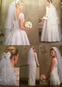 NEW VINTAGE 2004 VOGUE WEDDING VEIL PATTERN V7861 SIZES ONE SIZE - Picture 1 of 2