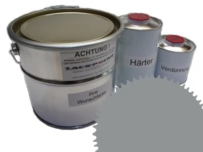 1,5 Liter Set 2K Bodenfarbe Fussboden RAL 7042 Vinyl-Epoxid-Lack Lackpoint Glan