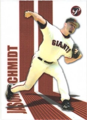Tarjeta de béisbol 2004 Topps Pristine #64 Jason Schmidt Gigantes de San Francisco Foto 1 de 2