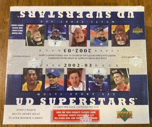 2002-03 UD Superstars Factory Sealed 24 Pack Box Jordan Tiger Kobe Beckham ++ - Picture 1 of 3