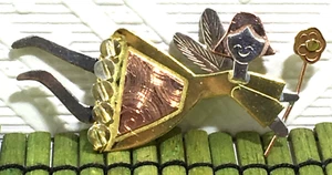 Flower Fairy Metal Handmade Brooch Pinback Thailand - Picture 1 of 3