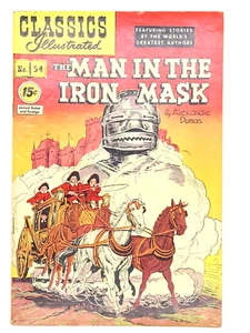 CLASSICS ILLUSTRATED Comic #54 HRN MAN IN THE IRON MASK 1st ed. DEC 1948 - Picture 1 of 5