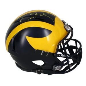 Tom Brady Autographed Michigan Wolverines Full Size Speed Helmet Fanatics - Picture 1 of 4