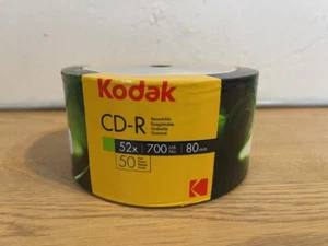 NEW KODAK 50 PK CD-R CDR 52X 700 MB 80 MIN 1210150 recordable BLACK MEDIA DISKS - Picture 1 of 1