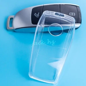 Transparent Clear Key Fob Cover Case For Mercedes A B C E GLA GLC GLE EQC Class - Picture 1 of 9