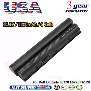 Battery for Dell Latitude E6320 E6230 E6120 E6220 E6330 RFJMW K4CP5 Y61CV J79X4 - Picture 1 of 9