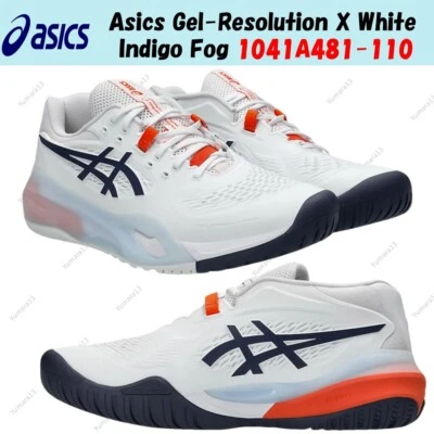 Asics Gel-Resolution X White Indigo Fog 1041A481-110 taglia uomo - Immagine 1 di 4