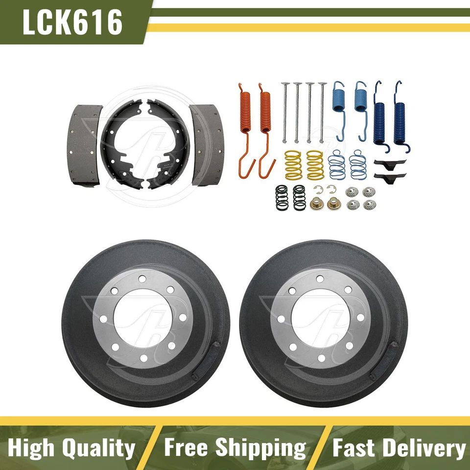 Tambores de freno traseros zapatas de freno herrajes kit de resorte para Chevrolet C3500 1998-2000 Foto 1 de 4