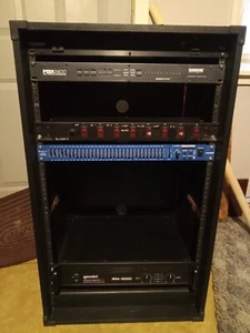 Audio Equipment Rack. Very Solid w/ Back. Holds Amplifiers, EQ, Recording Device - Picture 1 of 10