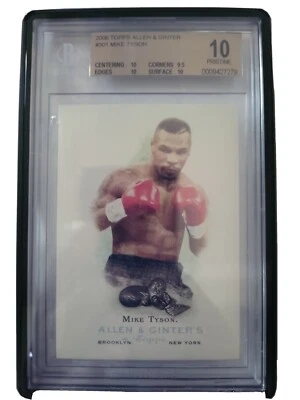 RARE!! 2006 MIKE TYSON TOPPS ALLEN & GINTER #301. GRADED BGS 10!  VHTF - Image 1 of 3