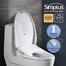 Simplus Smart Electric Bidet Toilet Seat Cover Paper Saving Auto Wash w Remote