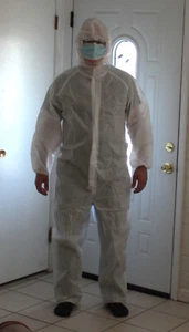 2 Pack XL Disposable Coverall, Paint Suit, Coveralls with Hood, Free Shipping! - Picture 1 of 9