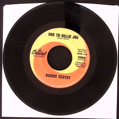 BOBBIE GENTRY MISSISSIPPI DELTA/ODE TO BILLIE JOE CAPITOL RECORD VINYL 45 43-113 Foto 1 de 2