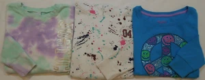 Lot of 3 Girls Justice Sweatshirts Hoodie Pullover Size 10 White Blue Purple  - Picture 1 of 22
