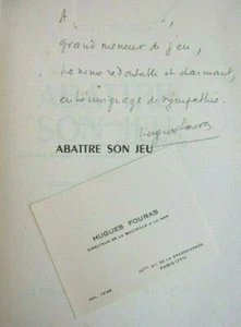 Envoi autographe Hugues Fouras + carte de visite. Abattre son jeu. Ex. numéroté - Picture 1 of 5