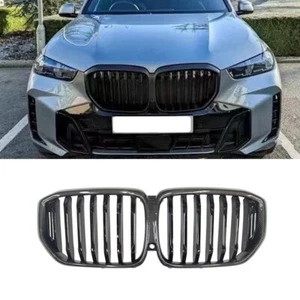 ⭐For BMW G05 LCI X5 2023-2025 Single line Front Kidney Grille Cover Carbon Fiber - Picture 1 of 1