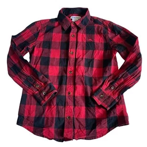 Tommy Bahama Shirt Big Kid M 7/8 Youth Buffalo Plaid Button Preppy Grunge Cotton - Picture 1 of 15