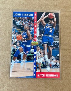1992-93 NBA Upper Deck Mitch Richmond & Lionel Simmons #504 🔥 Scoring Threats
