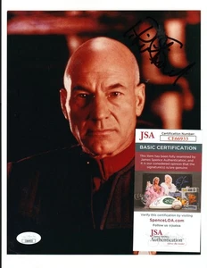PATRICK STEWART Autograph Signed Picard STAR TREK First Contact 8" x 10" JSA COA - Picture 1 of 3