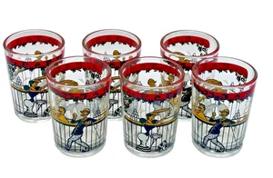 6er Set Cocktailgläser aus der Mid Century Vintage Barware MCM Retro - Bild 1 von 8