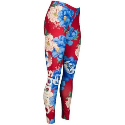 Nuevo Adidas Originales Damas Chita Leggings Mujeres Pequeño Logo Lineal Floral Raro Foto 1 de 4