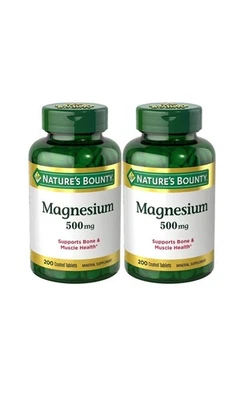 Nature's Bounty Magnesium 500mg Tablets 400 Count for Bone and Muscle Health - Image 1 of 4