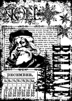 Stampers Anonymous Tim Holtz Component  Rubber Stamp Christmas Miracle COM025 - Image 1 of 4