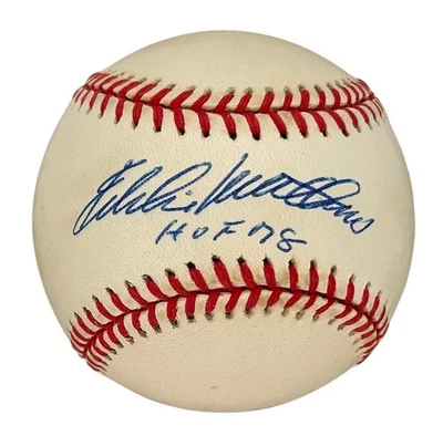Eddie Mathews Signed (ONL) National League Baseball Inscribed "HOF 78" (JSA COA) - Image 1 of 3