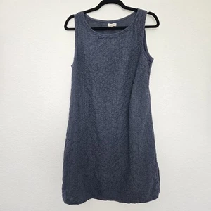 Lina Tomei XL Blue Linen Mini Dress with Daisy Floral Embroidery - Picture 1 of 7