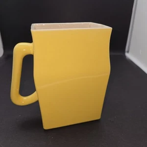 Vintage Ceramifrance Yellow Ceramic Pitcher 32 fl. oz. 6.75" - Picture 1 of 6