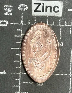 Tybee Island Georgia GA Lighthouse Mermaid Elongated Pressed Smashed Penny Coin - Picture 1 of 2