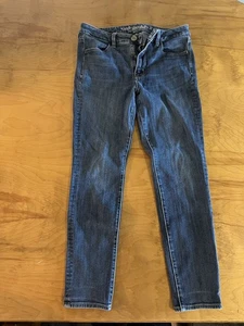 Amercian Eagle Womens Super Stretch Jeggings Jeans Blue High Rise Size 8 - Picture 1 of 4