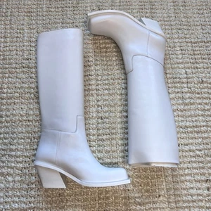 Gia Borghini Womens Blondine White Knee-High Boots Sz 40/US 9.5 - Picture 1 of 13