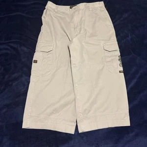 JNCO Green Cargo Jeans, Khaki, Embroidered Dragon, Size 38x36, Y2K - Picture 1 of 19