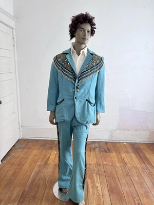 Men’s Beaded Western Suit 42 36X32 Hermans Eco USA - Image 1 of 4