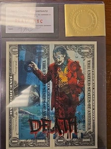 Death NYC ltd ed signed street art official US DOLLAR bill $1 bank note Joker - Picture 1 of 7