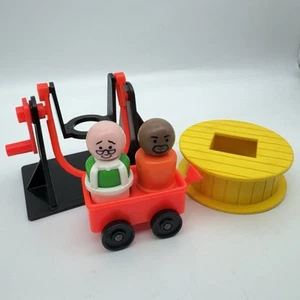 Vtg Little People Sesame Street Hooper Gordon Clubhouse Jump Rope Wheel Wagon - Picture 1 of 13