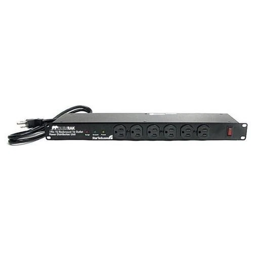 StarTech 1U 125V 12A Power Distribution Unit with 16 Outlet and Surge Protection